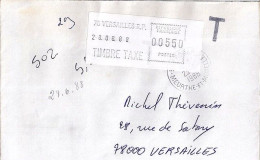 TAXE N° VIGNETTE 5,50FR S/L. A  VERSAILLES/28.6.88 - 1960-.... Lettres & Documents