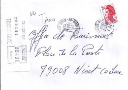 TAXE N° VIGNETTE 4FR S/L. A NIORT/26.01.89 - 1960-.... Lettres & Documents