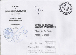 TAXE N° VIGNETTE 5,50FR S/L. A  NIORT/23.2.88 - 1960-.... Lettres & Documents