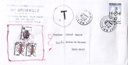 TAXE N° 111/109x2 S/L.DE NIORT + TAXEE A NIORT/3.9.87 - 1960-.... Covers & Documents