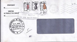 TAXE N° 106/109/105 S/L.DE NIORT + TAXEE A ECHIRE/9.5.86 - 1960-.... Storia Postale