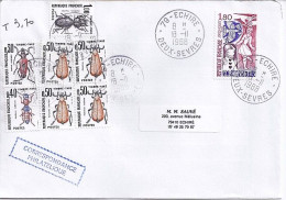 TAXE N° 106/105x4/109/110 S/L.DE ECHIREY/18.11.88 DERNIER JOUR DES TT. - 1960-.... Storia Postale