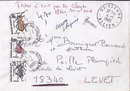 TAXE N° 104/105/108 + IDEM Au Verso S/L.DE YZEURE+TAXEE A CLEYES/7.1.85 - 1960-.... Storia Postale