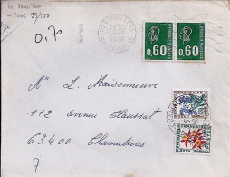 TAXE N° 99/100 S/L. DE VAUVILLERS + TAXEE A CHAMALIERES/5.3.76 - 1960-.... Covers & Documents