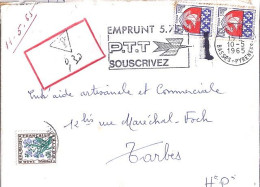 TAXE N° 99 S/L. DE PAU + TAXEE A TARBES/1965 - 1960-.... Storia Postale