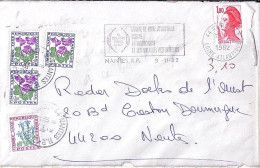 TAXE N° 96/102x3 S/L. DE NANTES + TAXEE A NANTES/10.11.82 - 1960-.... Storia Postale