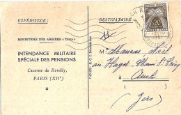 TAXE N° 92 S/CP. DE PARIS TAXEE A AUCH/13.10.61 - 1960-.... Lettres & Documents