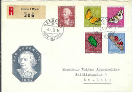 SUISSE 1958: LSC Rec. De Genève Pour St Gallen - Cartas & Documentos