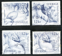 Réf 77 < SUEDE < Yvert N° 2712 à 2714 + 2714 Ø < Année 2009 Used SWEDEN < Animaux > Hermine Lièvre Lagopède - Usati