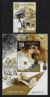 ALBANIA /ALBANIEN /ALBANIE /EUROPA 2022 -"LEYENDAS Y MITOS" - "STORIES And MYTHS".-  SET B -N + SOUVENIR SHEET MINT - 2022