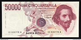 50000 Lire Gian Lorenzo Bernini I° Tipo Serie E 1992 Raro Q.fds/fds LOTTO 702 - 50000 Liras