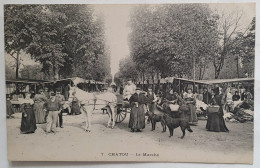 CARTE POSTALE CPA 78 CHATOU LE MARCHE  Très Gros Plan Charrette - Chatou