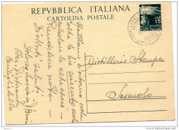 1949 CARTOLINA CON ANNULLO CAMIGLIATELLO COSENZA - Postwaardestukken