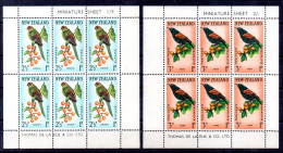 Nueva Zelanda Hojas Bloque Nº Yvert 11/12 ** PÁJAROS (BIRDS) - Blocks & Sheetlets