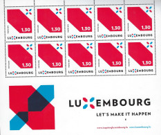 Luxembourg - Luxemburg - Timbres - Feuillet  à  10 Timbres X  1,30 -  2016  LUXEMBOURG  LET'S MAKE IT HAPPEN  MNH** - Blokken & Velletjes