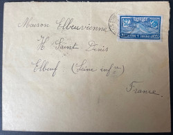 St Pierre Et Miquelon N° 84seul Sur Lettre 1923 Pour La France - Storia Postale