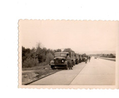 Photo Ancienne Militaires Camions Transport De Troupe C1/9 - 1939-45