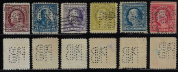 USA United States 1902/1942 6 Stamp With Perfin PNB By The Philadelphia National Bank Lochung Perfore - Perforados
