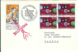 LIECHTENSTEIN 1961: LSC De Bellinzona Pour Genève - Storia Postale