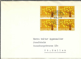 SUISSE 1962: 2x LSC De Genève Pour St Gallen - Lettres & Documents