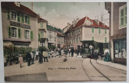 CARTE POSTALE CPA 01 GEX PLACE DU PONT BELLE ANIMATION TRAMWAY 5576 Charnaux Précurseur - Gex