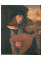 Art - Peinture - Giovanni Cariani - Young Man With A Lute - Instrument De Musique - CPM - Voir Scans Recto-Verso - Malerei & Gemälde
