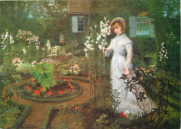 Art - Peinture - John Atkinson Grimshaw - The Rector's Garden : Queen Of The Lilies - Fleurs - CPM - Voir Scans Recto-Ve - Malerei & Gemälde