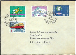 SUISSE 1962: LSC De Genève Pour St Gallen - Briefe U. Dokumente