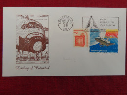 1981 - COVER - U.S.A., SPACE SHUTTLE - LANDING OF COLUMBIA - Collections (without Album)