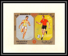 Sharjah - 2188/ N°942 Football Soccer Running Munich 72 Jeux Olympiques Olympic Games Miniature Deluxe Sheet Neuf ** MNH - Neufs