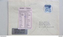 Berlin: Ausl-Brief 50 Pf Bauwerke II V. 30.03.91 Letzttag Der Ermäßigten VGO-Gebühr, Berliner Mkn Wenig Verw. Knr: 277 - Covers & Documents