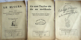 Les 3 Livrets De La Méthode Taylor Chez MICHELIN - 1927 - Avec Bibendum - Michelin (guide)