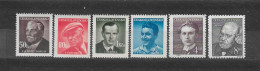 Czechoslovakia 1949 MNH ** Mi 566-571 Sc 374-379 Writers, Schriftsteller.Tschechoslowakei. C3 - Neufs