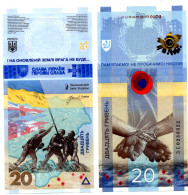 Ukraine 20 Hyvren 2023 P-W136 1st Anniversary "We Will Not Forget! We Will Not Forgive!"  UNC In Folder - Oekraïne