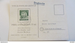 OPD: Ds-Karte Mit 6+44 Pf Dresdner Zwinger OSt. Dresden A21 31.3.46 Auf Anlasskarte Zum Philatelistentag Knr: 64 - Storia Postale