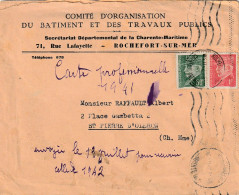 Tarif Janvier 1942 Petain 1f Et 50c Rochefort Sur Mer Charente Maritimes 4 Fevrier - Posttarieven