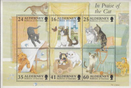 GREAT BRITAIN  - 1996 - FAUNA - ANIMALS -  CAT - CATS - GATTI - 6 V - MNH - MINISHEET - - Chats Domestiques