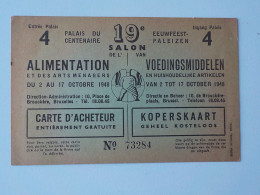 1948 Bruxelles Pub Palais Du Centenaire 19ème Salon Alimentation & Arts Ménagers Eeuwfeest Voedingsmiddelen - Fêtes, événements