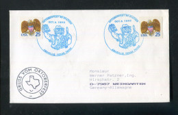 "USA" 1990, Blauer SSt. "AMARILLO TEXAS, Oktoberfest" Auf Brief Nach Deutschland (R1038) - Lettres & Documents