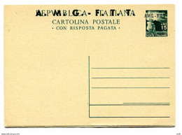 Trieste A - C.P. Lire 15+15 "Democratica" N. C 11 Soprastampa Grande - Nuevos