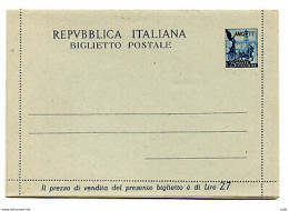 Trieste A - B.P. Lire 25 "Quadriga" N. B 6 Nuovo - Nuovi