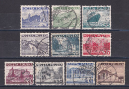 Pologne - République 1919  -  1939   Y & T N °  379  380  381  382  383  384  385  386  387  388  Oblitérés - Gebraucht