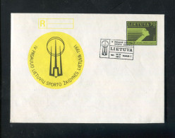 "LITAUEN" 1991, Sonder-Einschreibe-Ganzsachenumschlag Mi. EU 2 Gestempelt (R1040) - Lituania