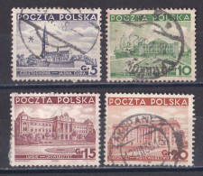 Pologne - République 1919  -  1939   Y & T N °  391  392  393  394  Oblitérés - Used Stamps