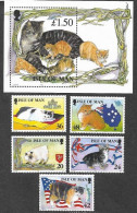 ISLE OF MAN - 1996 - FAUNA - ANIMALS -  CAT - CATS - GATTI - 6 V - MNH - - Domestic Cats