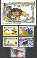 ISLE OF MAN - 1996 - FAUNA - ANIMALS -  CAT - CATS - GATTI - 6 V - MNH - - Hauskatzen