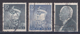 Pologne - République 1919  -  1939   Y & T N °  395   396   397  Oblitérés - Usados