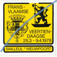 Frans-Vlaamse Veertiendaagse. 1978 (sticker), Nieuwpoort - Nieuport - Autocollants
