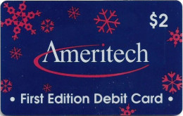 USA - Ameritech (AMT) - Snowflake Trial, First Edition Debit Card, 12.1993, Remote Mem. 2$, 15.000ex, Mint - Andere & Zonder Classificatie