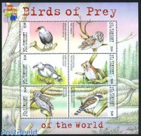 Saint Vincent 2001 Hong Kong, Birds 6v M/s (6x90c), Mint NH, Nature - Birds - Birds Of Prey - Owls - St.Vincent (1979-...)